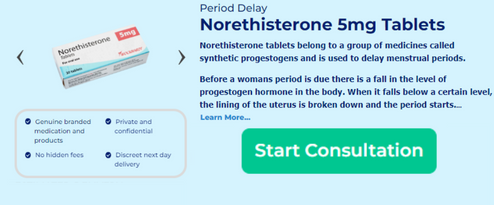 Norethisterone Period Delay Tablets