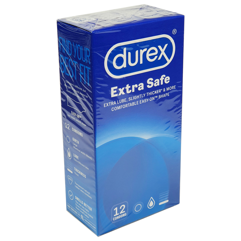 Durex Extra Safe Latex Condoms 12 pack - Condoms and Sexual Health