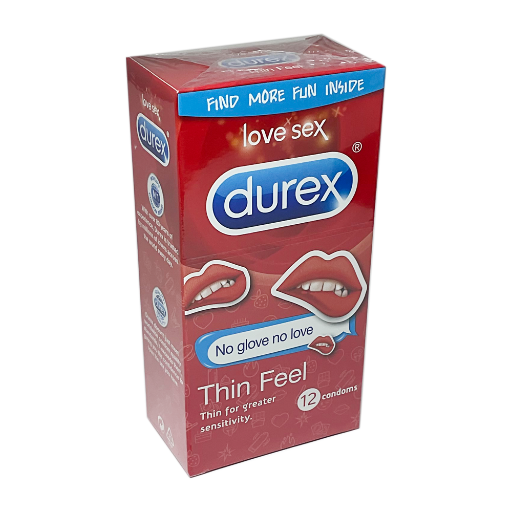 Durex Thin Feel Latex Condoms 12 pack - Condoms and Sexual Health