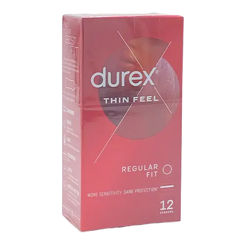 Durex Thin Feel Latex Condoms 12 pack - Condoms and Sexual Health