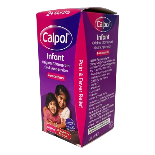 Calpol Infant 120mg/5ml (2+ months/infant) 100ml - Cold and Flu