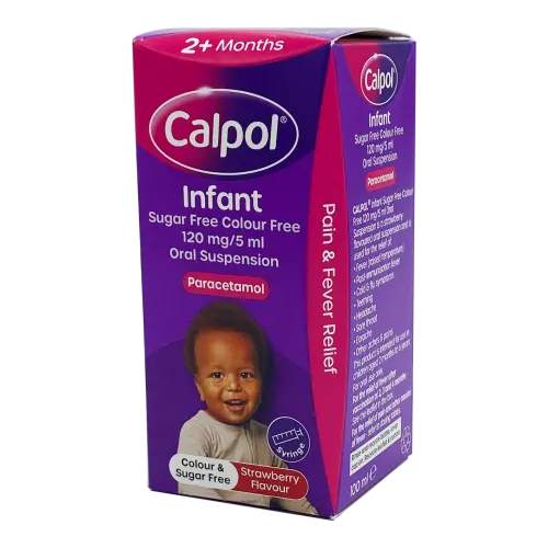 Calpol Infant Sugar Free And Colour Free Suspension 100ml