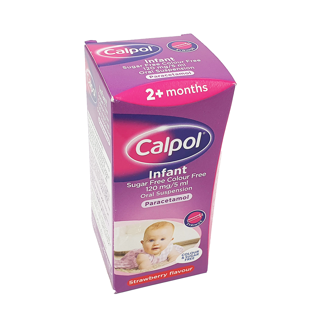 Calpol Infant Sugar Free and Colour Free Suspension (2+months 120mg/5ml) 100ml - Baby and Toddler