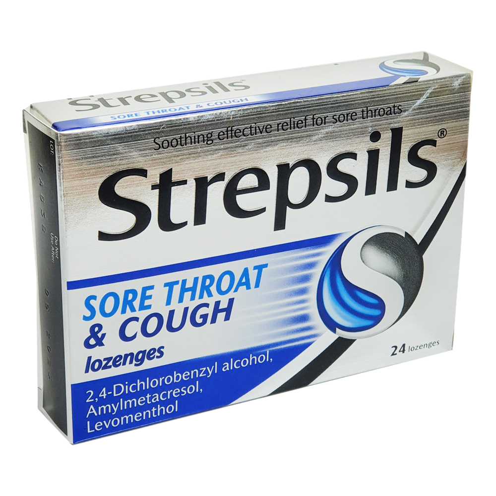 Strepsils Sore Throat and Cough Lozenges - 24 Lozenges - Vegan