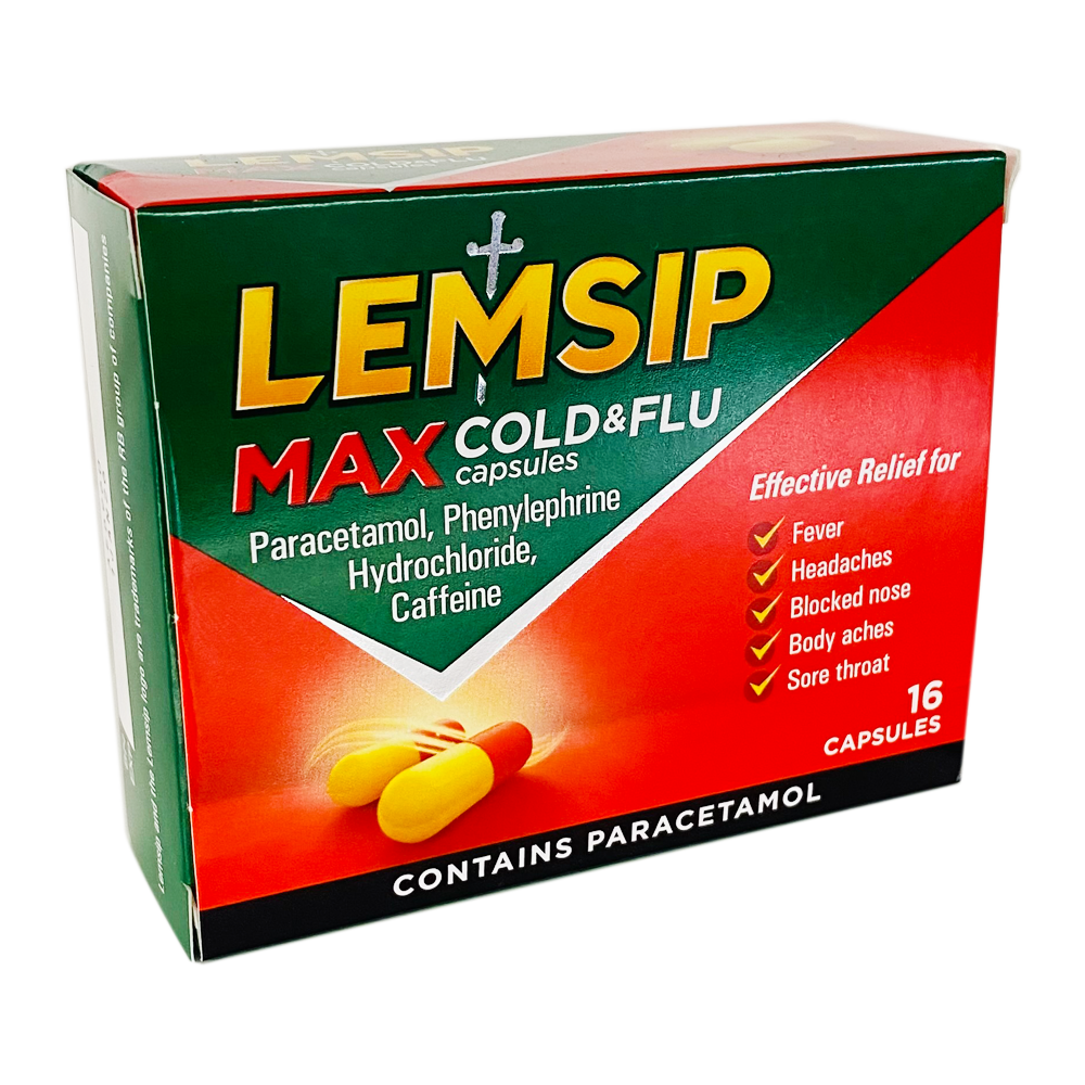 Lemsip Max cold and flu Capsules - 16 Capsules