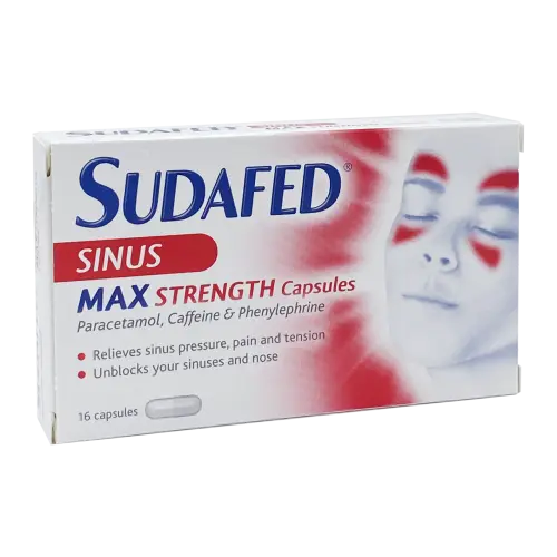 Sudafed Sinus Max Strength Capsules - 16 Capsules