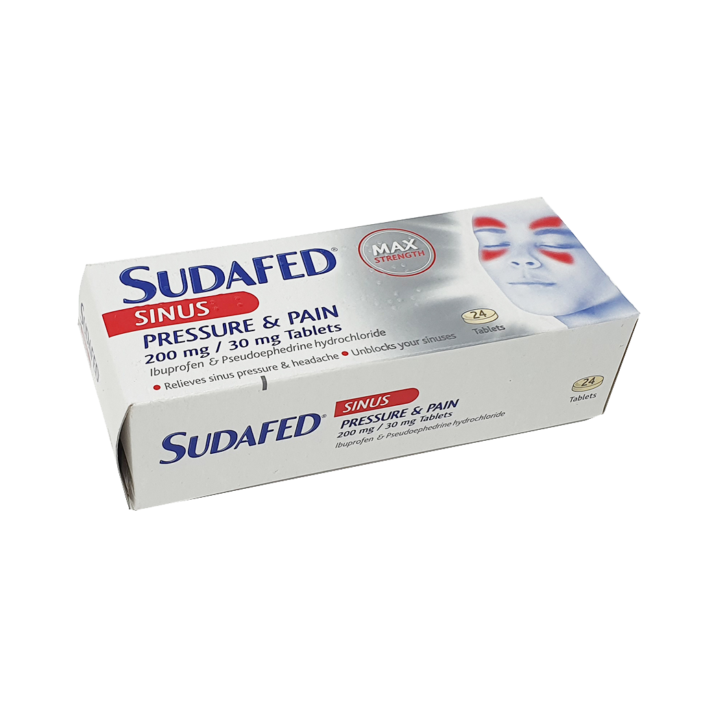 Sudafed Sinus Pressure and Pain Tablets -  24 tablets