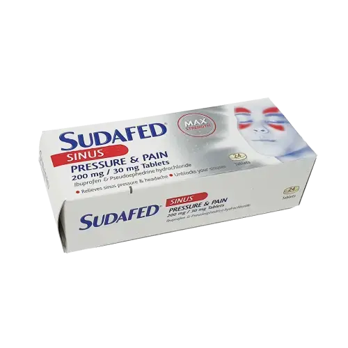 Sudafed Sinus Pressure and Pain Tablets -  24 tablets - Cold and Flu