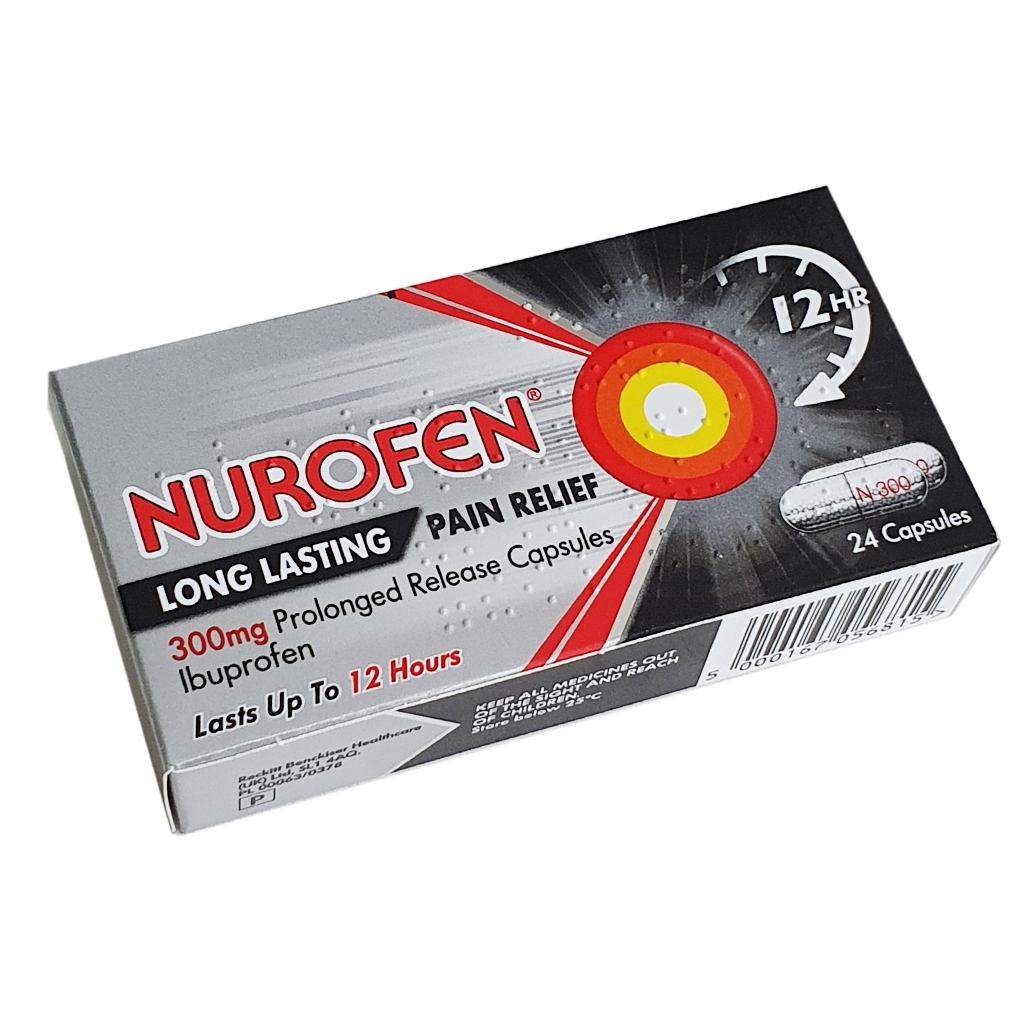 Nurofen 300mg Long Lasting Pain Relief Capsules - 24 Capsules