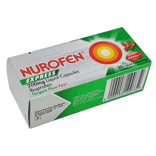 Nurofen Express 200mg Liquid Capsules - 30 Capsules - Pain Relief