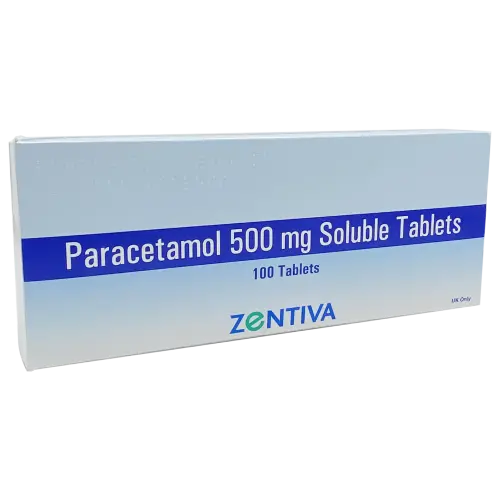 Paracetamol 500Mg Soluble Tablets - 100 Tablets - Zentiva