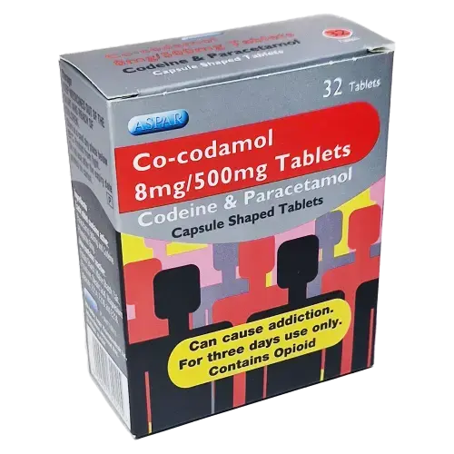 Co-Codamol 8/500mg Tablets - 32 Tablets - Codeine Pain Relief