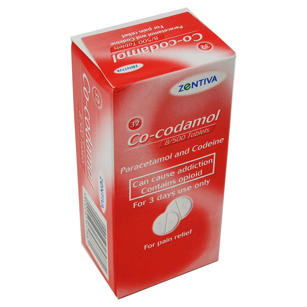 Co-Codamol 8/500mg Tablets - 32 Tablets - Pain Relief