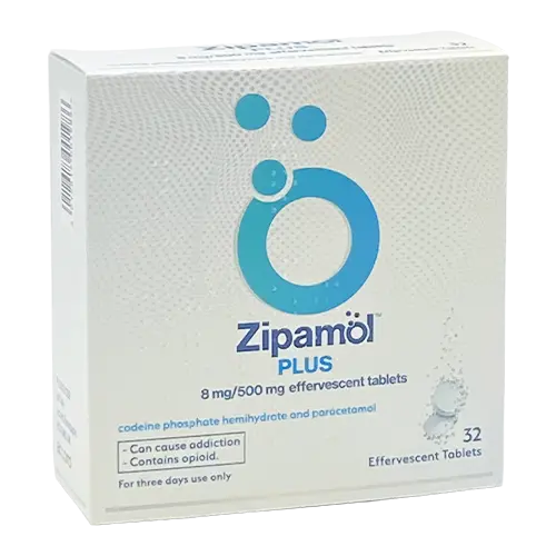 Co-Codamol 8/500mg Effervescent Tablets - 32 Tablets - Codeine Pain Relief