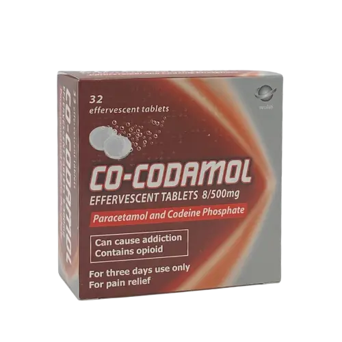 Co-Codamol 8/500mg Effervescent Tablets - 32 Tablets - Pain Relief