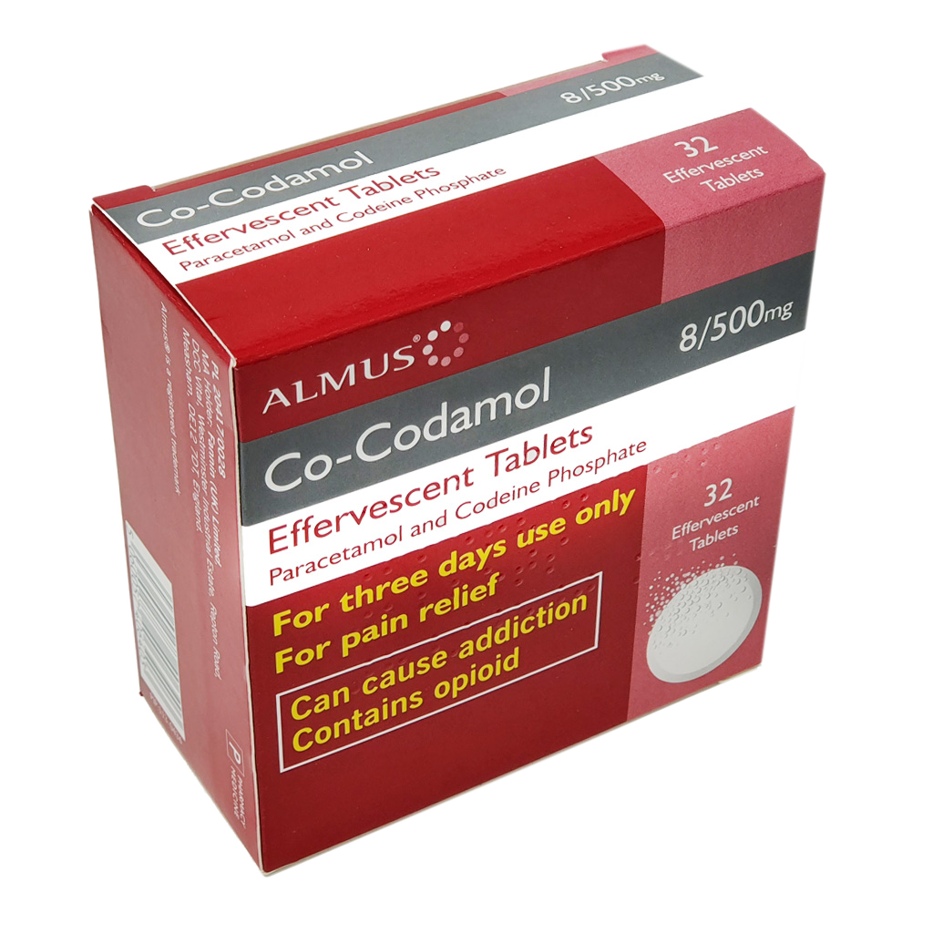 Co-Codamol 8/500mg Effervescent Tablets - 32 Tablets - Pain Relief