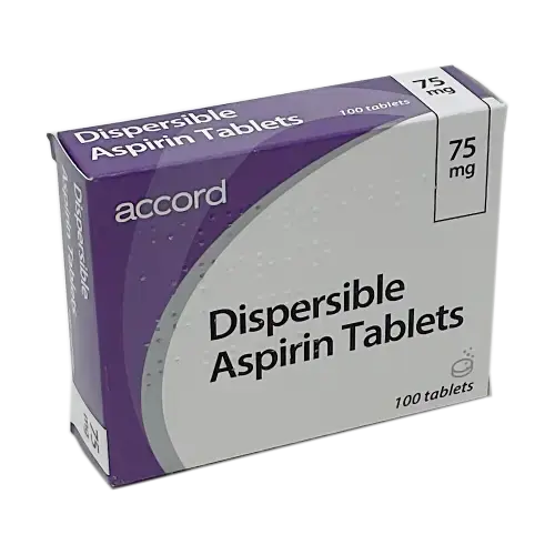 Aspirin Dispersible 75mg Tablets - 100 Tablets - Pain Relief
