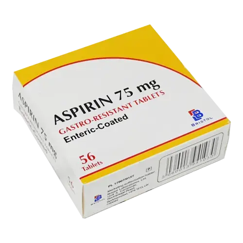 Aspirin E/C 75mg Tablets - 56 Tablets - Pain Relief