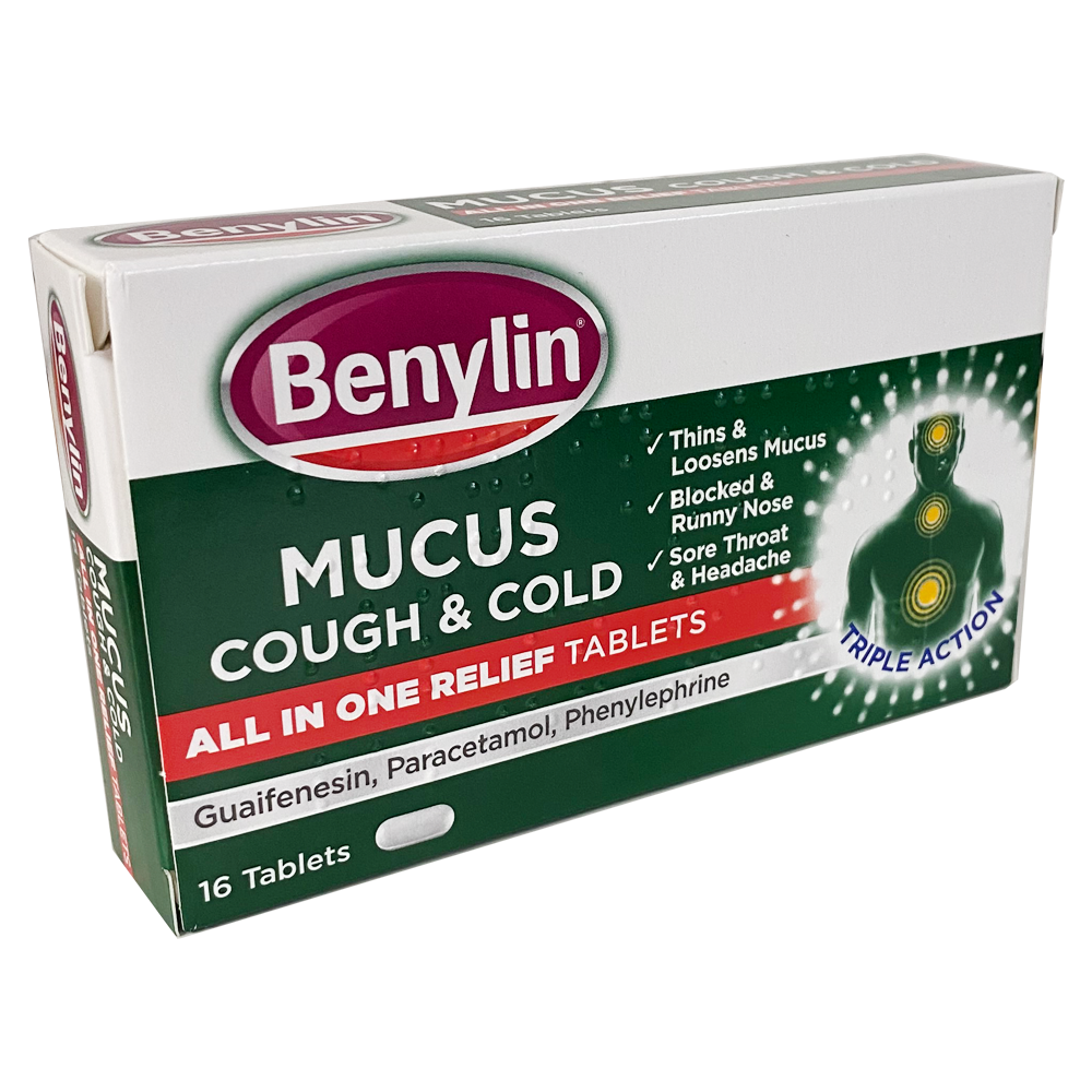 Benylin Mucus Cough & Cold All In One Relief Tablets NEW