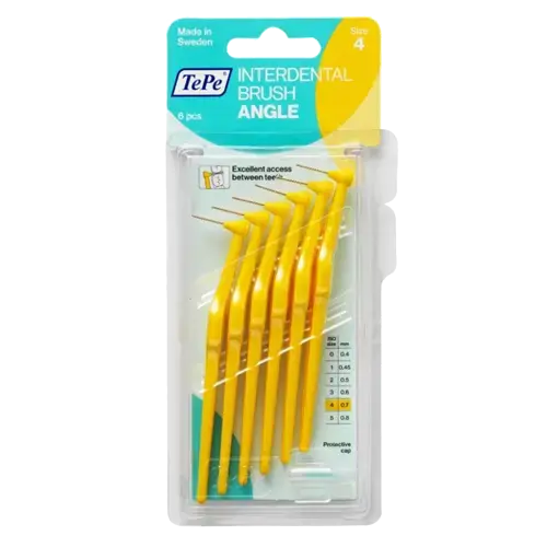 Tepe Angled Yellow Brush 6 Pack - 5 for 4