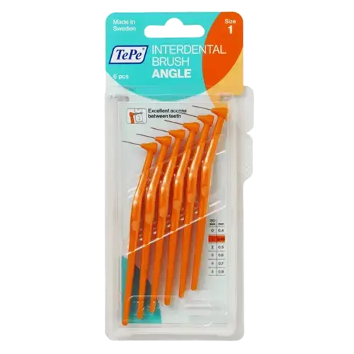 Tepe Angled Orange Brush 6 Pack - 5 for 4