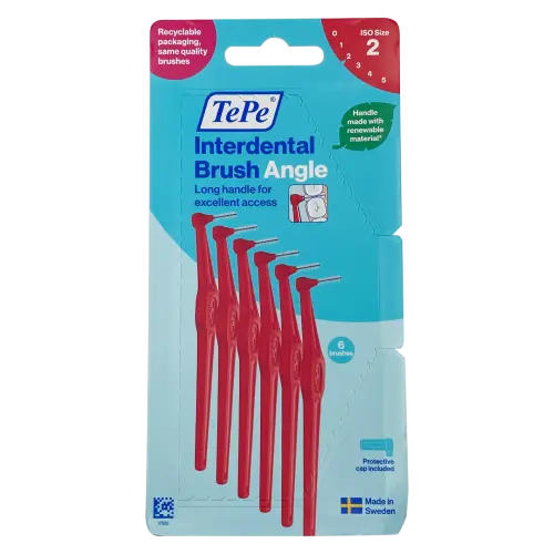 Tepe Angled Red Brush 6 Pack