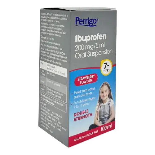 Perrigo Ibuprofen 7+ 200Mg/5Ml Oral Suspension 100Ml