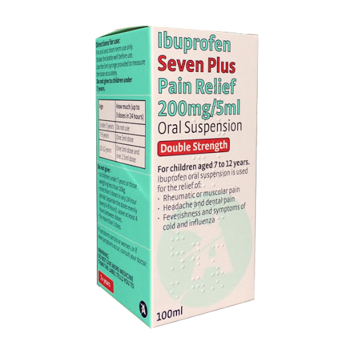 Ibuprofen 7+ 200mg/5ml Oral Suspension 100ml - Pain Relief