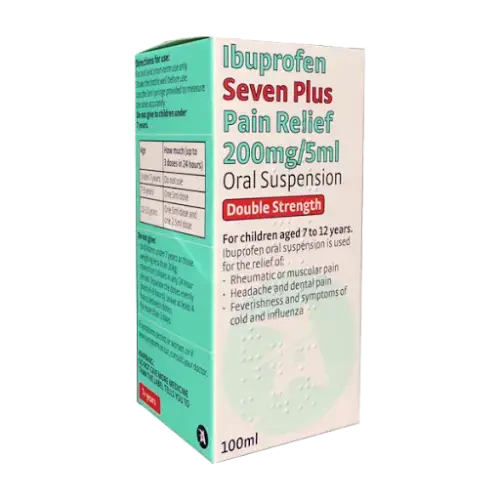 Ibuprofen 7+ 200mg/5ml Oral Suspension 100ml - Pain Relief