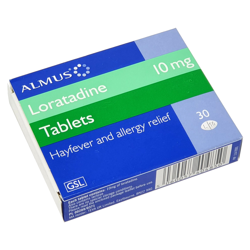 Loratadine 10mg tablets - 30 Tablets - Allergy and OTC Hay Fever
