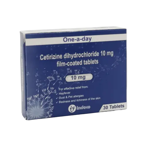 Cetirizine 10mg Hay Fever Tablets - 30 Tablets - Allergy and OTC Hay Fever