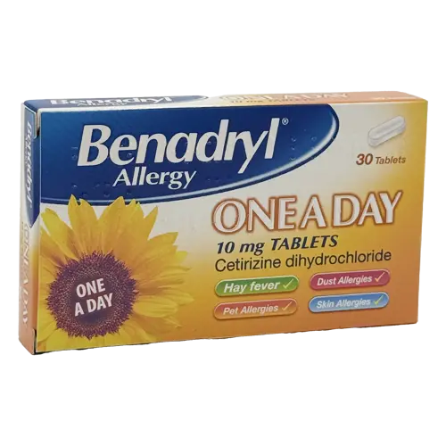 Cetirizine 10mg Tablets - 30 Tablets - Hayfever OTC
