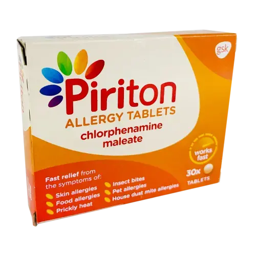 Piriton Allergy 4mg Tablets - 30 Tablets - Allergy and OTC Hay Fever