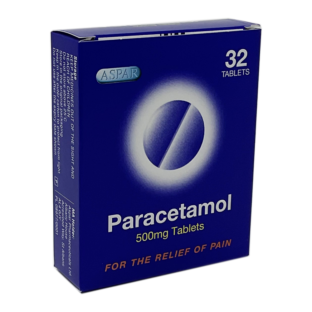 Paracetamol 500mg Tablets/Caplets 32pk - Electrical Health and Diagnotisc Equipment