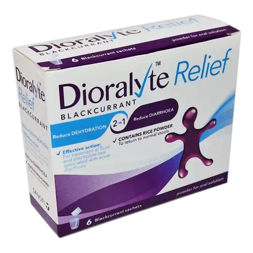 Dioralyte Relief Blackcurrant Sachets - 6 Sachets - Cold and Flu