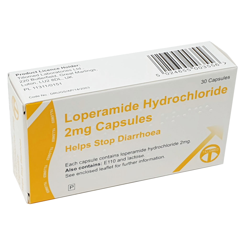 Loperamide 2mg Capsules - 30 Capsules - Diarrhoea