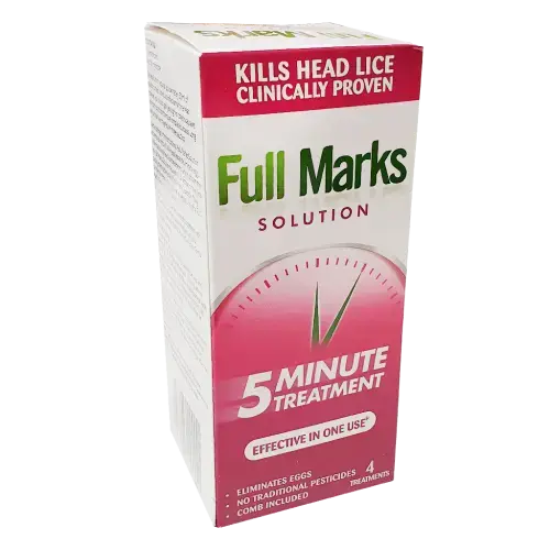 Full Marks Solution - 4 Treatments - 200ml - Head Lice