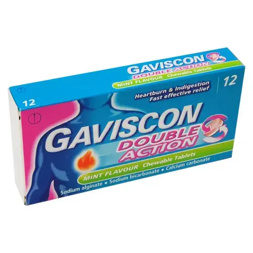 Gaviscon Double Action Tablets - 12 tablets - Indigestion