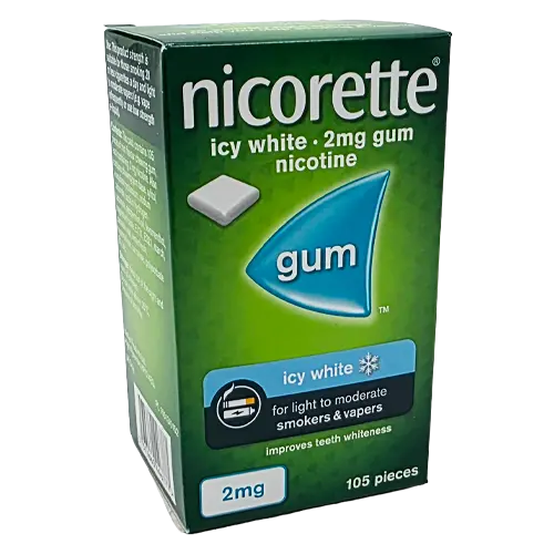 Nicorette Icy white 2mg Gum 105 pieces - Smoking