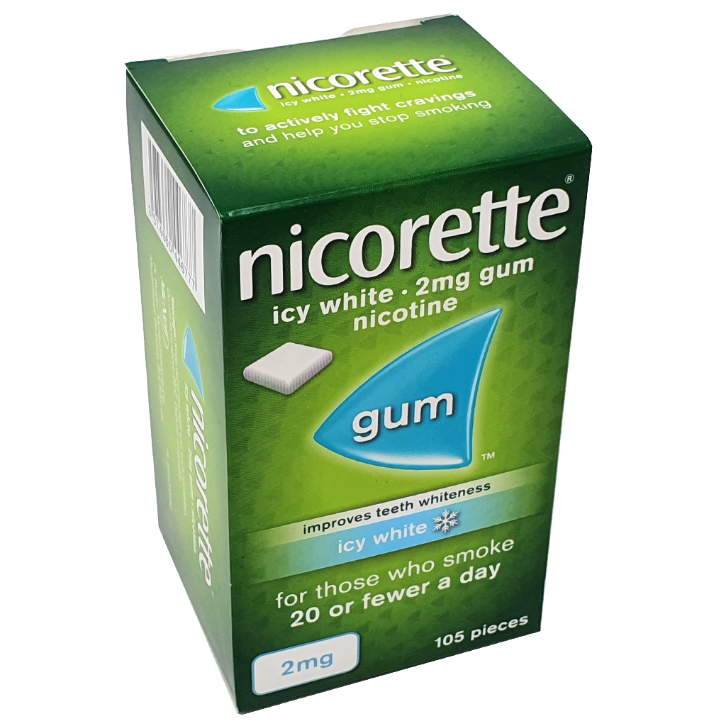 Nicorette Icy white 2mg Gum 105 pieces - Smoking