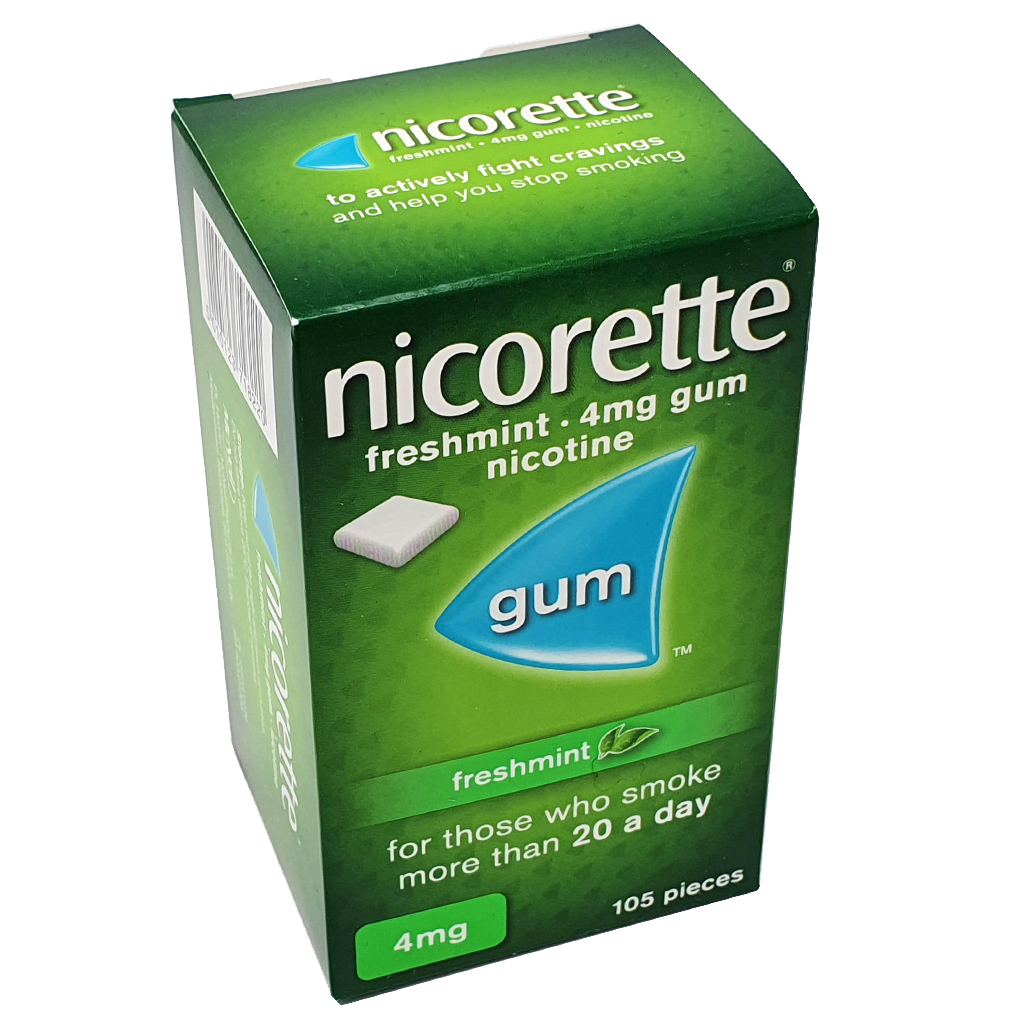 Nicorette Freshmint 4mg Gum 105 peices - Smoking