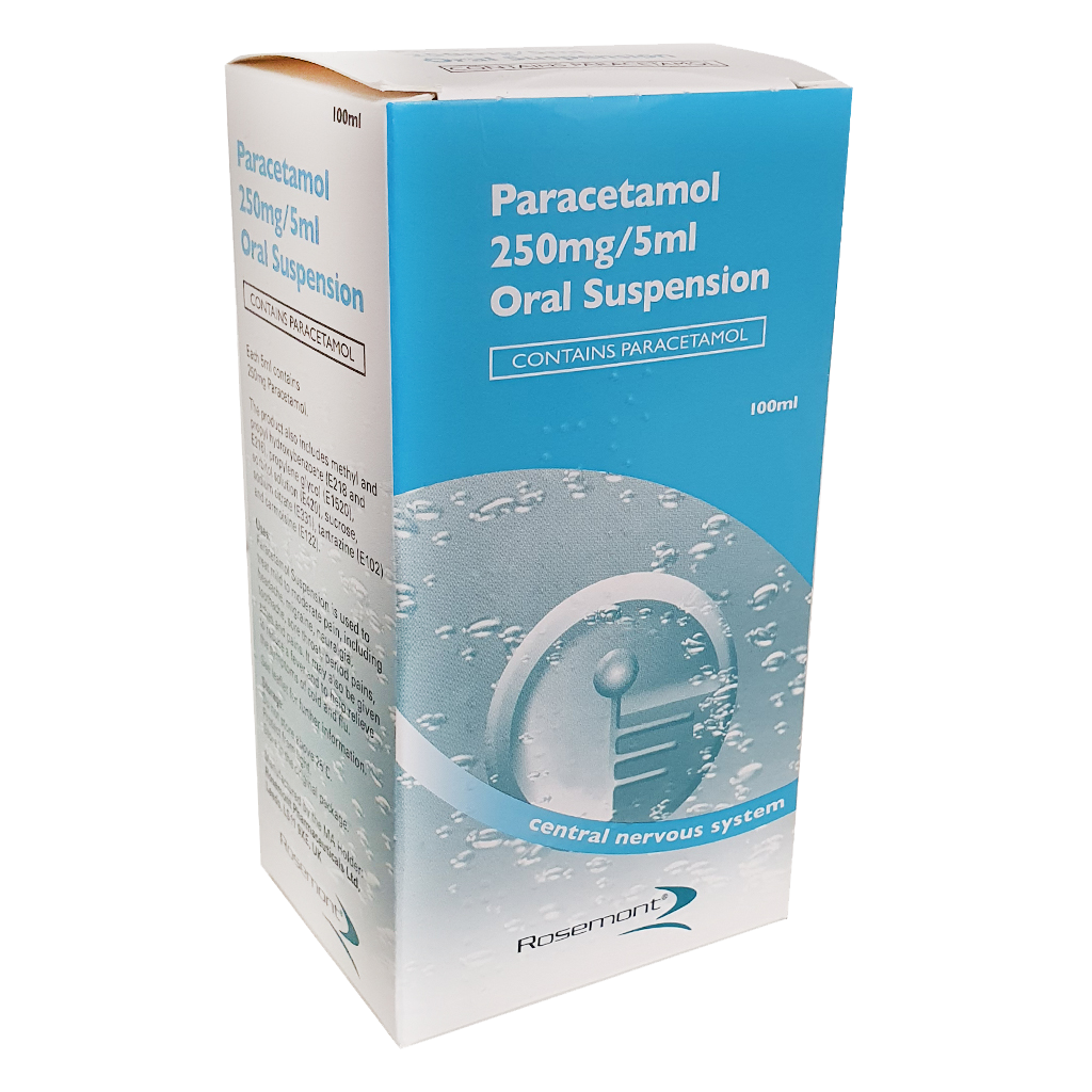Paracetamol 250mg/5ml Suspension 100ml - Pain Relief