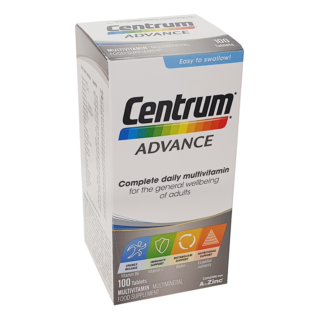 Centrum Advance Multivitamin 100 Tablets - Vitamins and Supplements