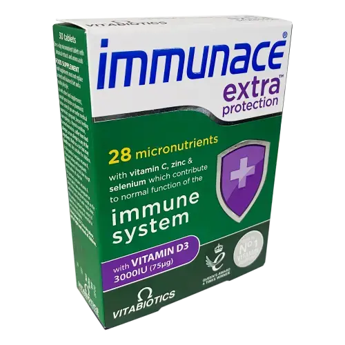 Immunace Extra Protection Tablets (Vitabiotics) - 30 Tablets - NEW