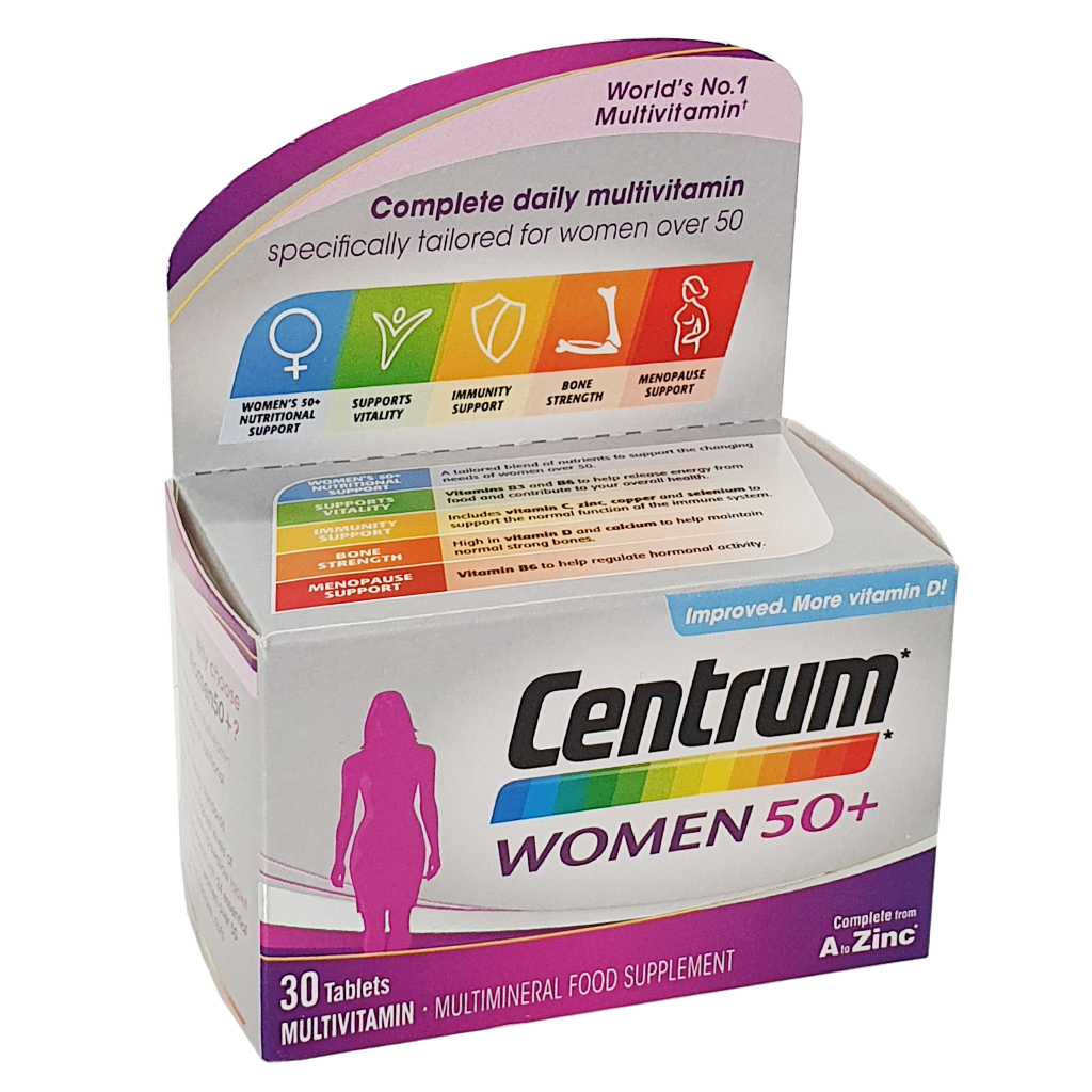 Centrum Women 50+ Multivitamin Tablets - 30 Tablets - Women's Health