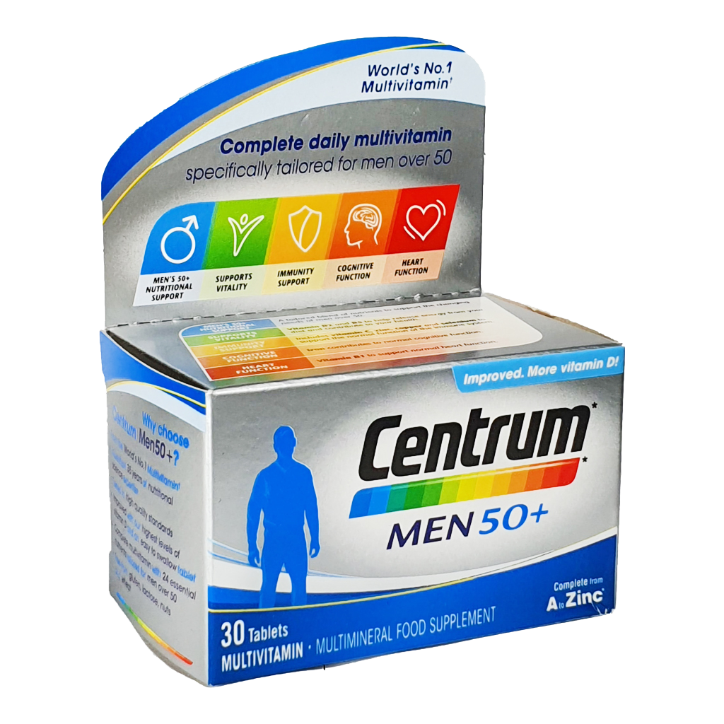 Centrum Men 50+ Tablets - 30 Tablets - Dental Products