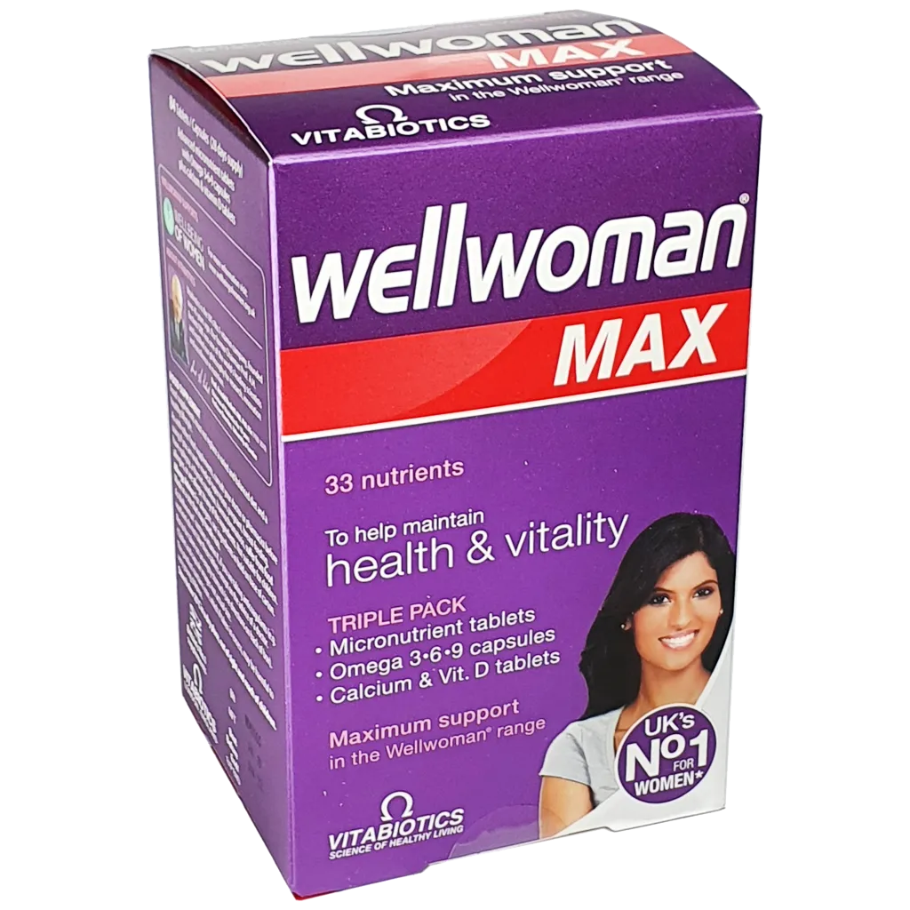 Wellwoman Max tablets/capsules (Vitabiotics) - 84 Tablets/Capsules - Skin Care