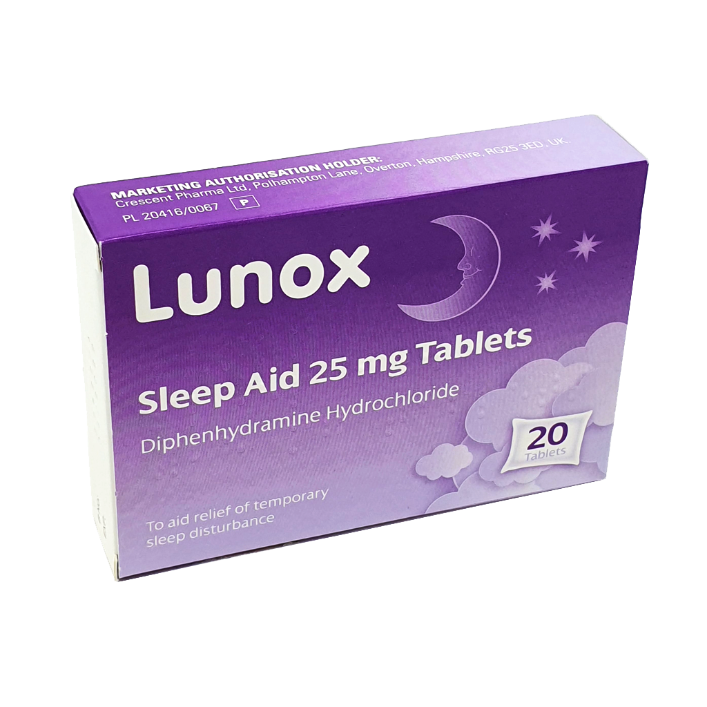 Lunox Sleep Aid 25mg 20 tablets - Jet Lag