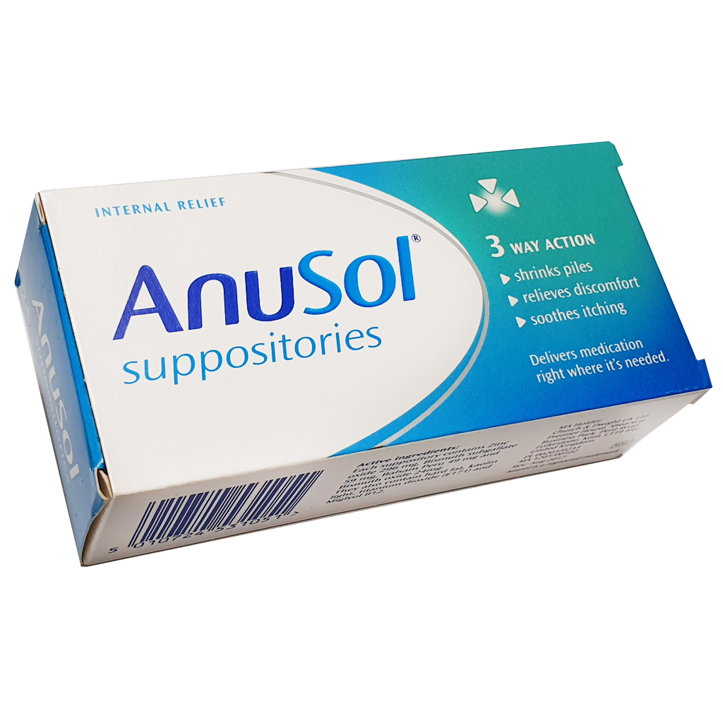 Anusol Suppositories 12 Pack - Haemorrhoids and Piles