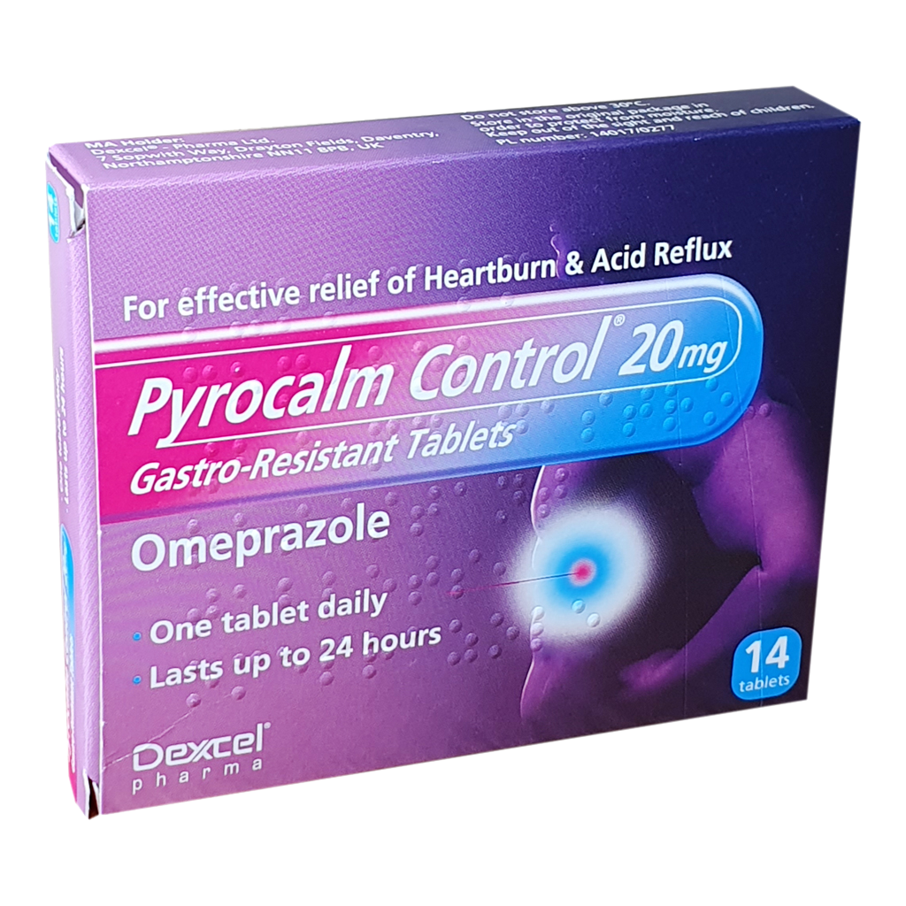 Pyrocalm Control 20mg 14 Tablets - Indigestion
